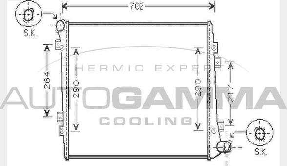 Autogamma 104748 - Радиатор, охлаждане на двигателя vvparts.bg
