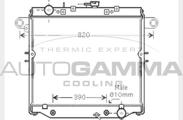 Autogamma 104739 - Радиатор, охлаждане на двигателя vvparts.bg