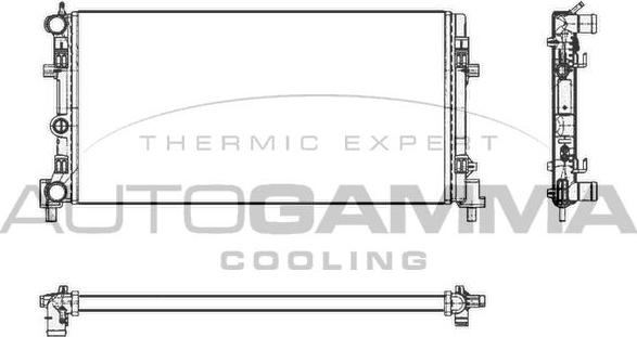 Autogamma 105400 - Радиатор, охлаждане на двигателя vvparts.bg