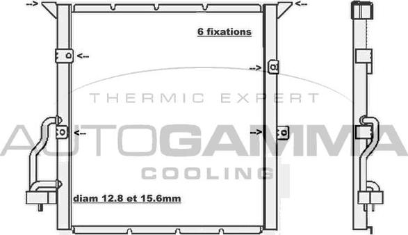 Autogamma 105516 - Кондензатор, климатизация vvparts.bg