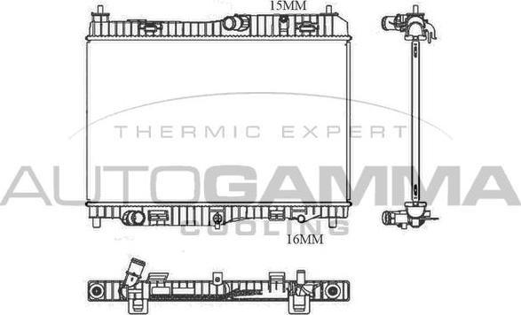 Autogamma 105685 - Радиатор, охлаждане на двигателя vvparts.bg