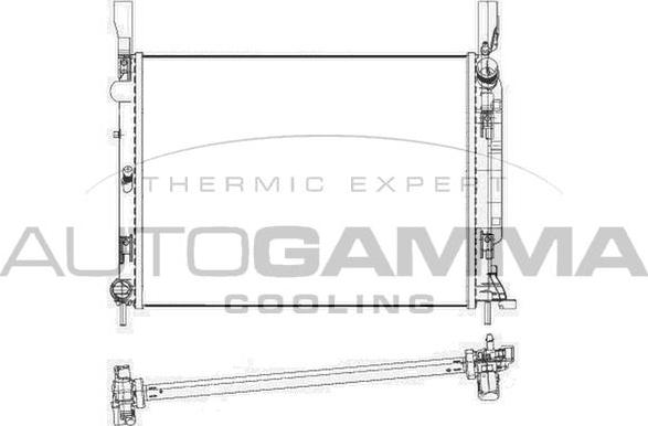 Autogamma 105672 - Радиатор, охлаждане на двигателя vvparts.bg