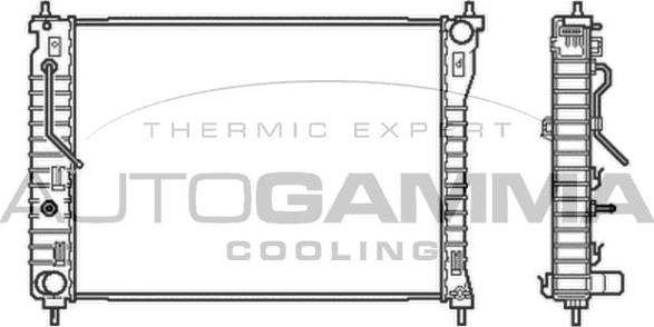 Autogamma 105044 - Радиатор, охлаждане на двигателя vvparts.bg