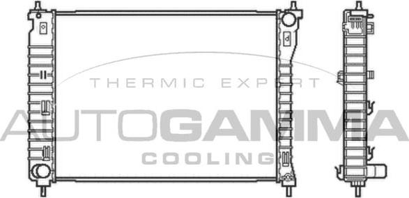 Autogamma 105043 - Радиатор, охлаждане на двигателя vvparts.bg