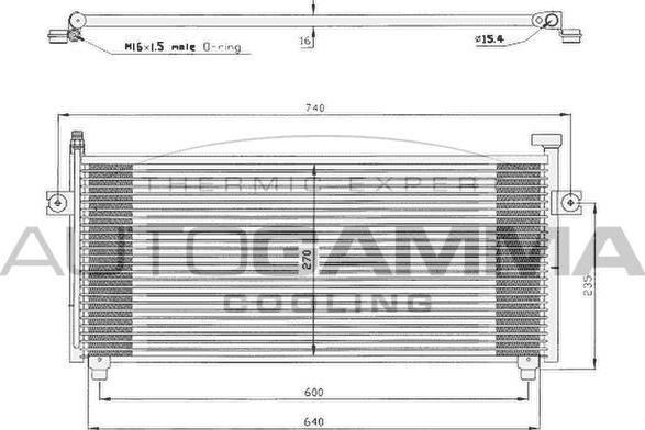 Autogamma 105016 - Кондензатор, климатизация vvparts.bg