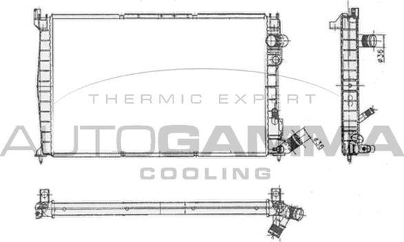 Autogamma 105089 - Радиатор, охлаждане на двигателя vvparts.bg