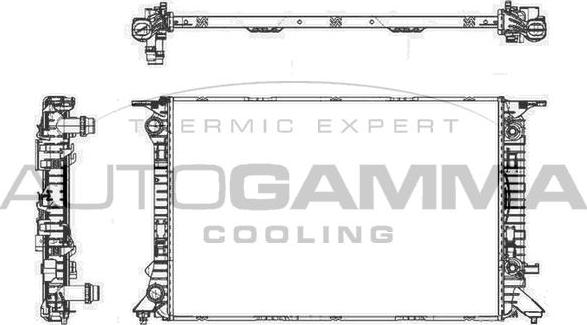 Autogamma 105156 - Радиатор, охлаждане на двигателя vvparts.bg