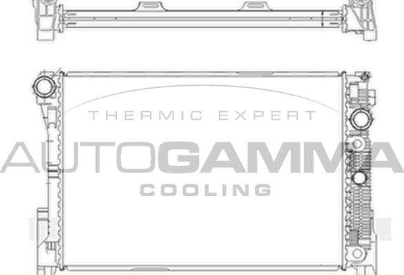 Autogamma 105208 - Радиатор, охлаждане на двигателя vvparts.bg