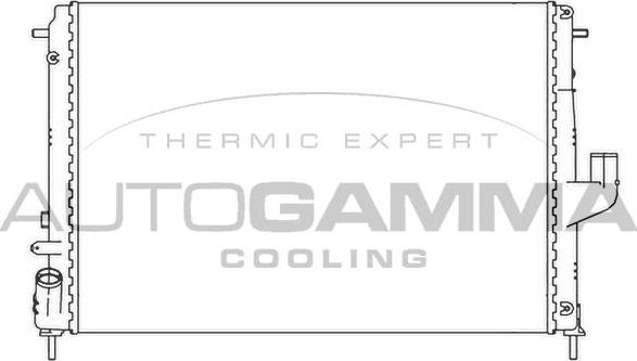 Autogamma 105782 - Радиатор, охлаждане на двигателя vvparts.bg