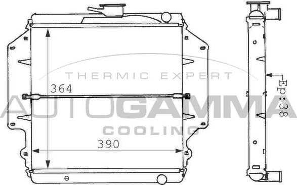 Autogamma 100946 - Радиатор, охлаждане на двигателя vvparts.bg