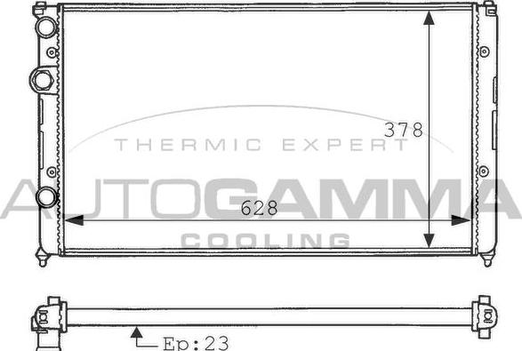 Autogamma 100948 - Радиатор, охлаждане на двигателя vvparts.bg