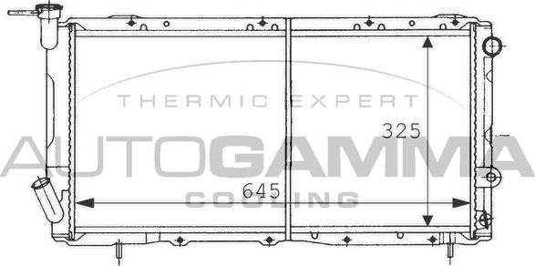 Autogamma 100971 - Радиатор, охлаждане на двигателя vvparts.bg