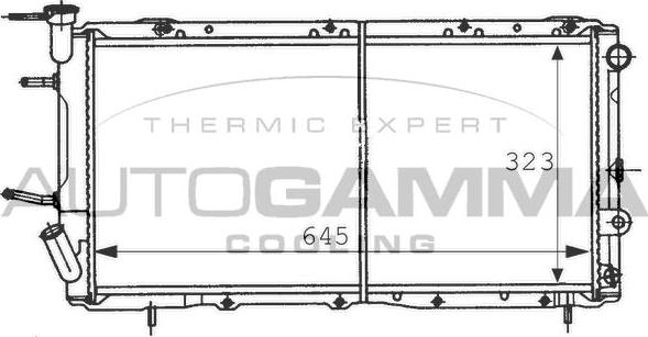 Autogamma 100973 - Радиатор, охлаждане на двигателя vvparts.bg
