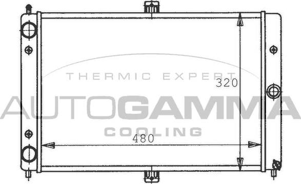 Autogamma 100444 - Радиатор, охлаждане на двигателя vvparts.bg