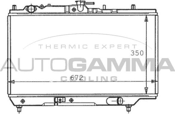 Autogamma 100488 - Радиатор, охлаждане на двигателя vvparts.bg