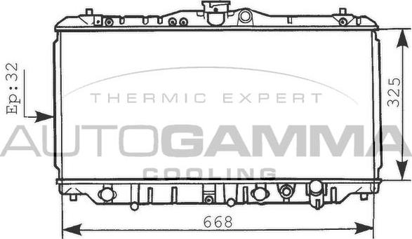 Autogamma 100434 - Радиатор, охлаждане на двигателя vvparts.bg