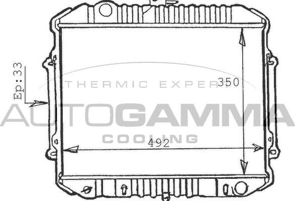 Autogamma 100564 - Радиатор, охлаждане на двигателя vvparts.bg