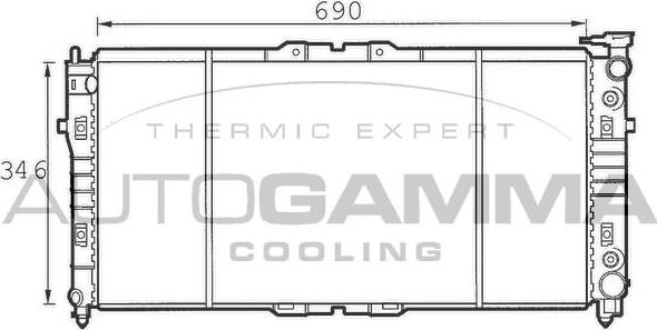 Autogamma 100501 - Радиатор, охлаждане на двигателя vvparts.bg
