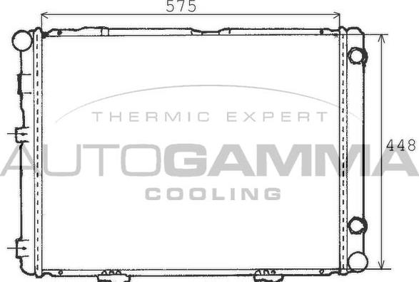 Autogamma 100523 - Радиатор, охлаждане на двигателя vvparts.bg