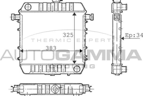 Autogamma 100656 - Радиатор, охлаждане на двигателя vvparts.bg