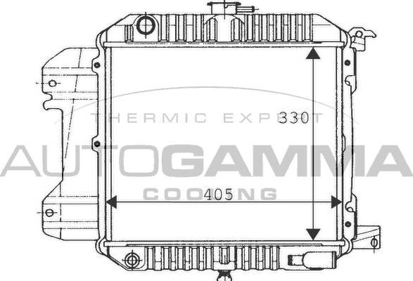 Autogamma 100619 - Радиатор, охлаждане на двигателя vvparts.bg