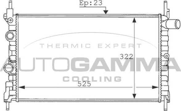 Autogamma 100687 - Радиатор, охлаждане на двигателя vvparts.bg