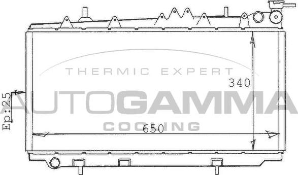 Autogamma 100629 - Радиатор, охлаждане на двигателя vvparts.bg