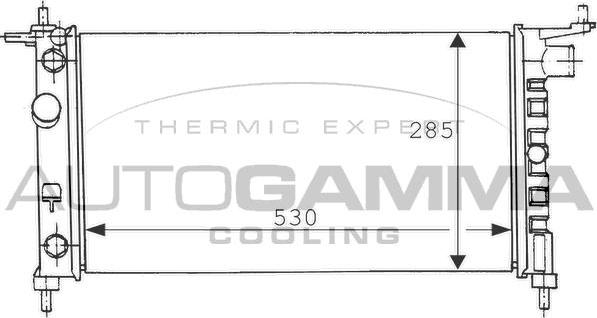 Autogamma 100676 - Радиатор, охлаждане на двигателя vvparts.bg