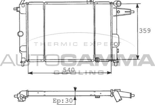 Autogamma 100670 - Радиатор, охлаждане на двигателя vvparts.bg