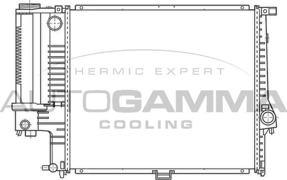 Autogamma 100125 - Радиатор, охлаждане на двигателя vvparts.bg
