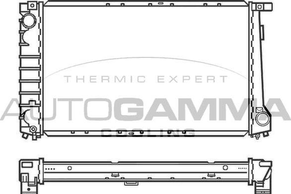 Autogamma 100128 - Радиатор, охлаждане на двигателя vvparts.bg