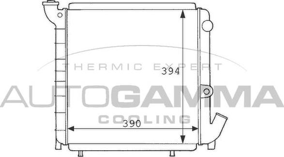 Autogamma 100826 - Радиатор, охлаждане на двигателя vvparts.bg