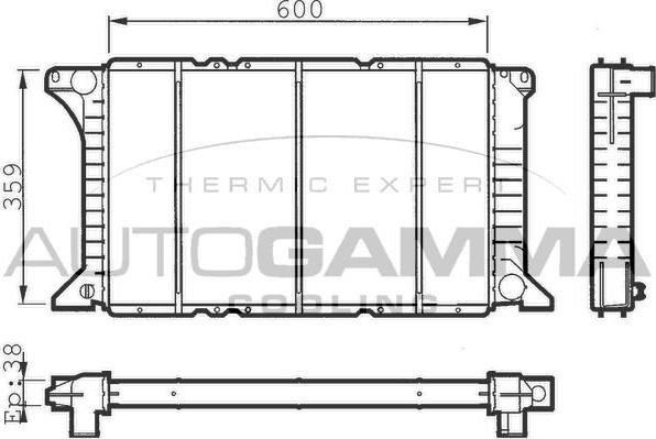 Autogamma 100394 - Радиатор, охлаждане на двигателя vvparts.bg