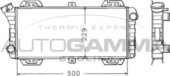 Autogamma 100349 - Радиатор, охлаждане на двигателя vvparts.bg