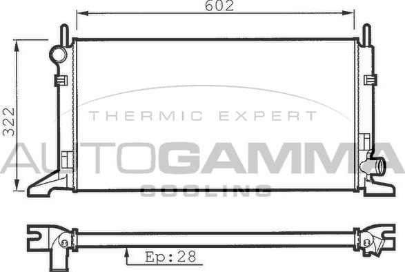 Autogamma 100341 - Радиатор, охлаждане на двигателя vvparts.bg