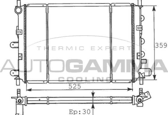 Autogamma 100347 - Радиатор, охлаждане на двигателя vvparts.bg