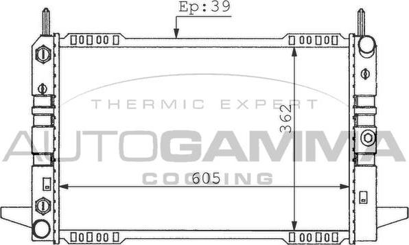 Autogamma 100366 - Радиатор, охлаждане на двигателя vvparts.bg
