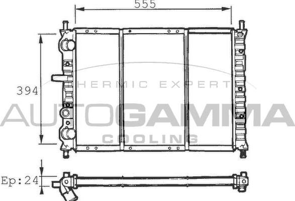 Autogamma 100262 - Радиатор, охлаждане на двигателя vvparts.bg