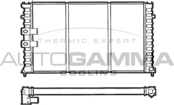 Autogamma 100206 - Радиатор, охлаждане на двигателя vvparts.bg