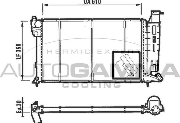 Autogamma 100229 - Радиатор, охлаждане на двигателя vvparts.bg