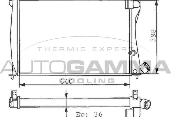 Autogamma 100220 - Радиатор, охлаждане на двигателя vvparts.bg