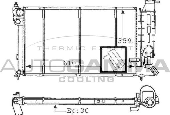 Autogamma 100754 - Радиатор, охлаждане на двигателя vvparts.bg