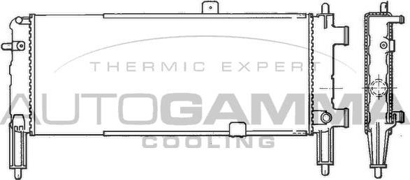 Autogamma 100704 - Радиатор, охлаждане на двигателя vvparts.bg