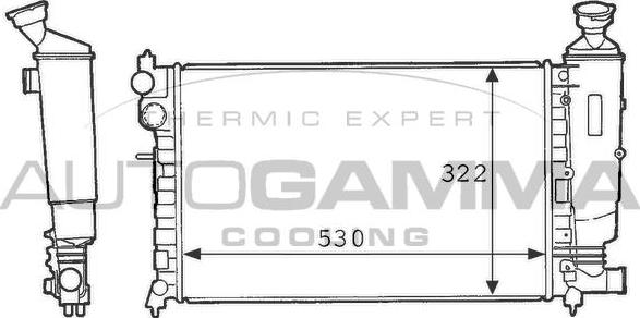 Autogamma 100734 - Радиатор, охлаждане на двигателя vvparts.bg