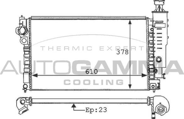 Autogamma 100771 - Радиатор, охлаждане на двигателя vvparts.bg