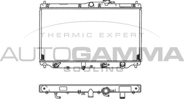 Autogamma 101993 - Радиатор, охлаждане на двигателя vvparts.bg
