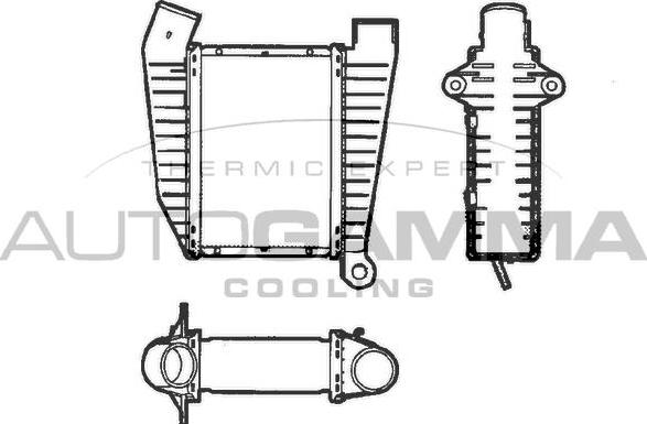 Autogamma 101510 - Интеркулер (охладител за въздуха на турбината) vvparts.bg