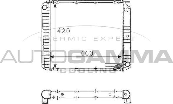 Autogamma 101090 - Радиатор, охлаждане на двигателя vvparts.bg