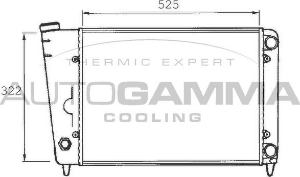 Autogamma 101048 - Радиатор, охлаждане на двигателя vvparts.bg