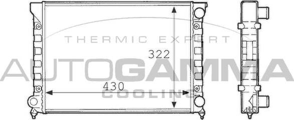 Autogamma 101069 - Радиатор, охлаждане на двигателя vvparts.bg